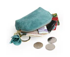 Knbhu Women Faux Leather Coin Purse Card Keys Holder Organizer Zipper Mini Wallet-Green