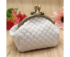 Knbhu Women Fashion Rhombic Pattern Wallet Card Coin Purse Clutch Handbag Mini Bag-White