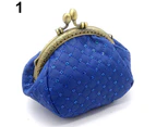 Knbhu Women Fashion Rhombic Pattern Wallet Card Coin Purse Clutch Handbag Mini Bag-Blue