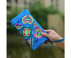 Knbhu Women Ethnic Handmade Embroidered Wristlet Clutch Bag Zipper Purse Long Wallet-Dark Blue