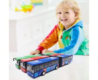 Bestjia Metal Diecast Model Vehicle Shuttle Bus Cars Toys Kids Pull Back Vehicle Gift - Red