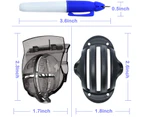 Set Of 6 Golf Ball Line Drawing Markers Golf Ball Marking Tool Kit - 2 Golf Ball Marking Stencils