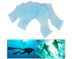 1 Pair Silicone Swimming Hand Webbed Silicone Swim Gear Fins Hand Webbed Flippers for Snorkeling Surfing Fitness-Blue-L