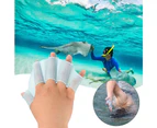 1 Pair Silicone Swimming Hand Webbed Silicone Swim Gear Fins Hand Webbed Flippers for Snorkeling Surfing Fitness-Blue-L