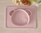 Plum My Baby Panda Silicone Suction Plate - Blush