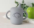 Plum My Baby Elephant Silicone Sippy Cup - Smoke