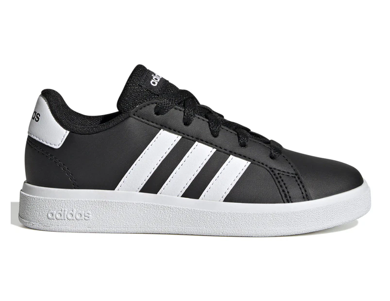 Adidas Unisex Grand Court Lifestyle Tennis Shoes - Core Black/Cloud White