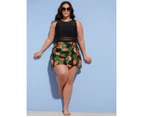 Autograph Tie Front Swim Skirt - Plus Size Womens - Oriental Peony