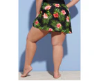 Autograph Tie Front Swim Skirt - Plus Size Womens - Oriental Peony