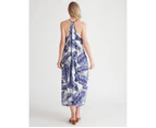 Millers Racer Back Rayon Dress - Womens - Blue Feather