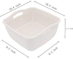 Draining Basket (White Small Two-Piece Set)