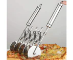 Dough Cutter, Pizza Cutter Stainless Steel 5 Rollers Adjustable Cake Divider Stainless Steel Pizza Cutter For Baking In The Kitchen