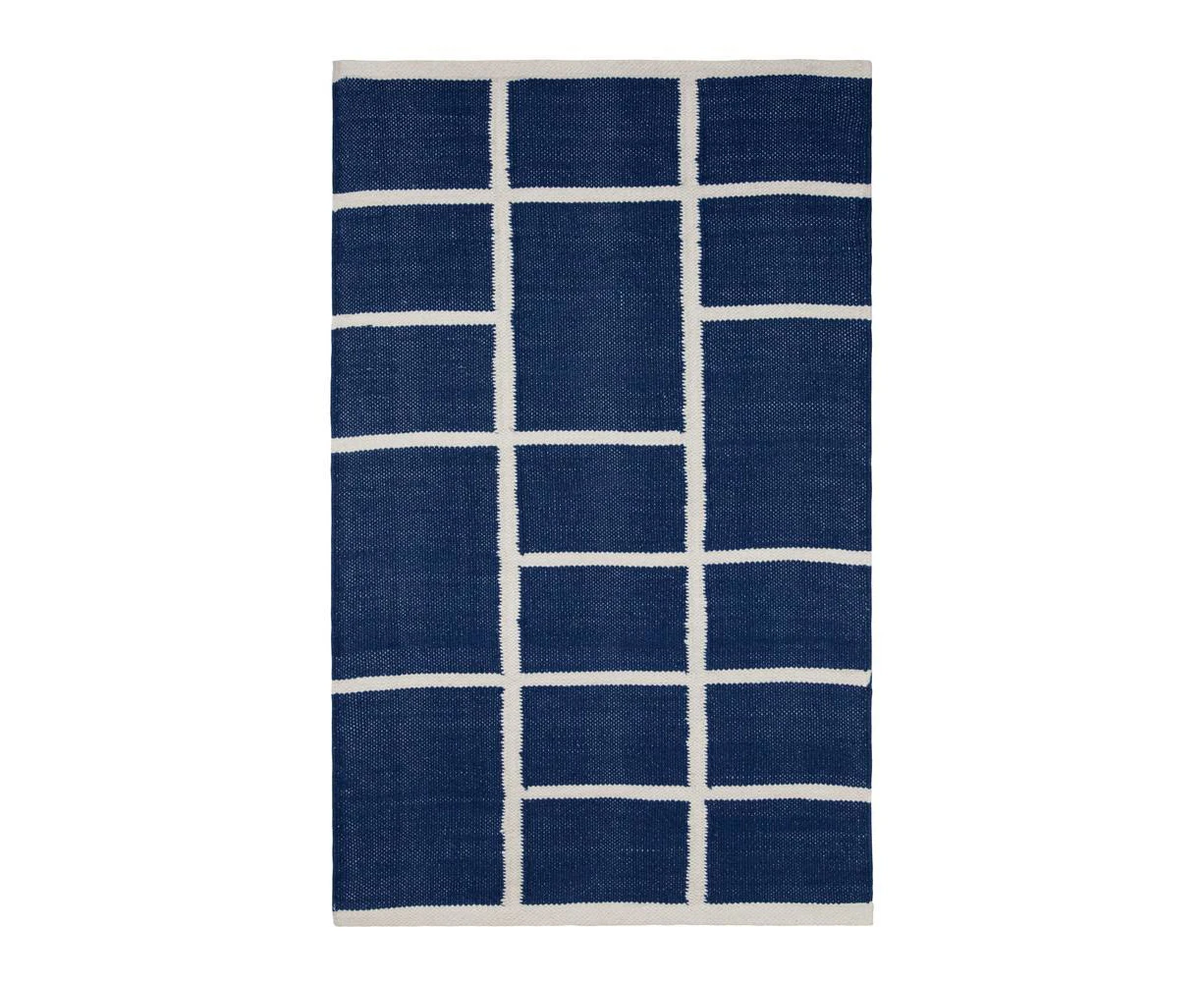 J. Elliot Nadia 60x90cm Cotton Rug Living Room/Bedroom Floor Mat Carpet Navy