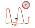4Pcs Board Rack Display Board Rack Display Frame Metal Frame Photo, Book, Picture Easel - Rose Gold, Small