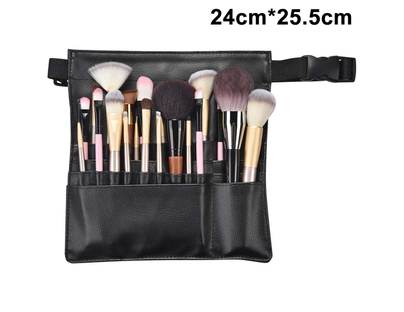 Professional Cosmetic Makeup Brush Holder Waist Pouch with Artist Belt