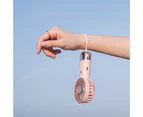 Mini Fan Handheld USB Charging Night Light Summer Pocket Cooling Fan for Home -Pink