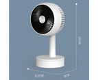 Cooling Fan Silent Natural Wind MIni Desk USB Charging Mini Fan  for Dormitory   -White