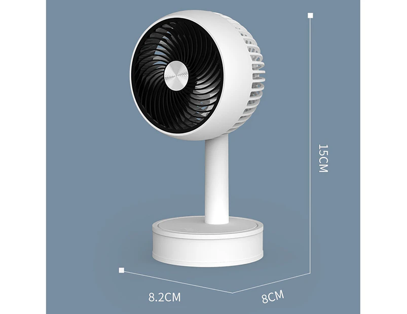 Cooling Fan Silent Natural Wind MIni Desk USB Charging Mini Fan  for Dormitory   -White