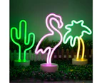 Cactus Neon Wall Bedroom Kids with Desk Frame Battery and USB Powered Night Light Home Decor
