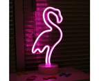 Flamingo Neon Pink Flamingo Gift Ladies LED Neon Sign Bedroom Flamingo Glowing Sign Girls Room Decor USB/Battery Powered Night Light