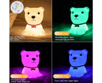 Little cute dog silicone light USB charging LED colorful night light