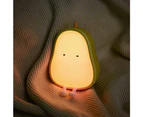 Night Lights for Kids USB Rechargeable Lamps, BPA-Free ABS+Silicone Bedside Lamp for Breastfeeding,Color Changing, Yellow Pear