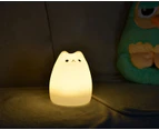 Children Night Light 7 Colorful Silicon Cute Cat LED Night Light Lamp USB Rechargeable Desk Light for Baby Kids Bedside Bedroom Children Study lamp