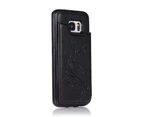 For Samsung Galaxy S7 Edge Leather Cover Wallet - Black
