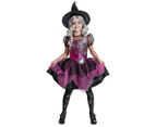 Sparkly Pink Spider Witch Girls Halloween Costume Girls