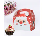 3Pcs Cake Pastry Box Cartoon Christmas Style Decorative Muffin Box Square Tote Box for Cake Shop - Red