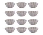 12 Pcs/Set Cupcake Cases Food Grade Convenient Lightweight Easy to Clean Silicone Cake Cookie Cupcake Liners Baking Tool - Grey