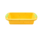 Baking Mold Soft Durable Heat-resistant Convenient Non-stick Easy Demoulding Portable Food Grade Silicone Fondant Cake Mold for Dining Room - Yellow