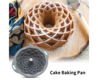 Cake Pan Non-stick Easy to Clean Quick Release Nest Shape Anti-deformed Baking Reusable Swirl Design Bread Mold Bakeware Tool - Grey
