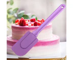 Baking Spatula Arc Heat Resistant Silicone Portable Multi-purpose Cream Scraper Baking Tools - Purple
