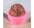 Casting Mold Scentless Temperature Resistant Non-stick Food Grade Ice Cream Ball Soap Candle Mold for Kitchen - Pink