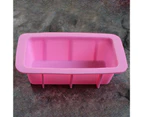 Cake Mold Reusable Non-stick Soft Flexible Easy Release Multipurpose Silicone Food Grade Toast Mold Bakeware - Pink
