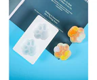 Silicone Mold 2 Cavity Heat-resistant DIY Mini Variety Cat Claw Silicone Mold for Handicraft - White