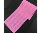 Fondant Mold Heat-resistant Easily Demoulding Non-stick Do Cake Decorating Silica Gel Lace Pattern Lace Trim Mold for Cake Shop - Pink