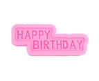 English Letter Mold Time-saving Non-stick Happy Birthday Cake Mold Baking Tool for Cake Shop - Pink