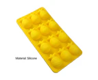 Ice Cube Tray Reusable Heat Resistant DIY Pineapple Coconut Tree Style Silicone Mold Ice Ball Maker for Kitchen - Yellow