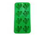 Ice Cube Tray Reusable Heat Resistant DIY Pineapple Coconut Tree Style Silicone Mold Ice Ball Maker for Kitchen - Green