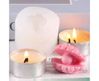 Silicone Mold Scentless Non-stick Food Grade Pearl Shell Shape Scented Candle Casting Mold for Kitchen - White