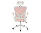 Office Chair Adjustable Headrest High Back Study Ergonomic Breathable Home Mesh Chair Computer Desk Chair Pink