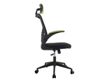 Office Chair Adjustable Headrest High Back Study Ergonomic Breathable Home Mesh Chair Computer Desk Chair Green