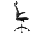 Office Chair Adjustable Headrest High Back Study Ergonomic Breathable Home Mesh Chair Computer Desk Chair Black