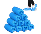 100 Shoe Covers Medical Shoe Covers, Disposable Plastic Shoe Covers Carpet Cleaner (Blue)