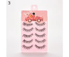 SunnyHouse 5 Pairs Makeup Handmade Long Thick Cross False Eyelashes Eye Lashes Extensions - Light Pink