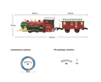 Christmas Steam Train Set for Kids with Light & Sounds Smoke Effect 6 Track Electric Train Set Great Accessory for Kids Gift