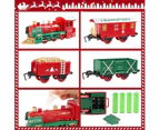 Christmas Steam Train Set for Kids with Light & Sounds Smoke Effect 10 Track Electric Train Set Great Accessory for Kids Gift