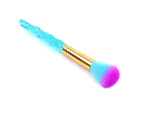 Colorful Soft Hair Nail Art Brush UV Gel Cleaning Tool for Manicure Pedicure - Blue